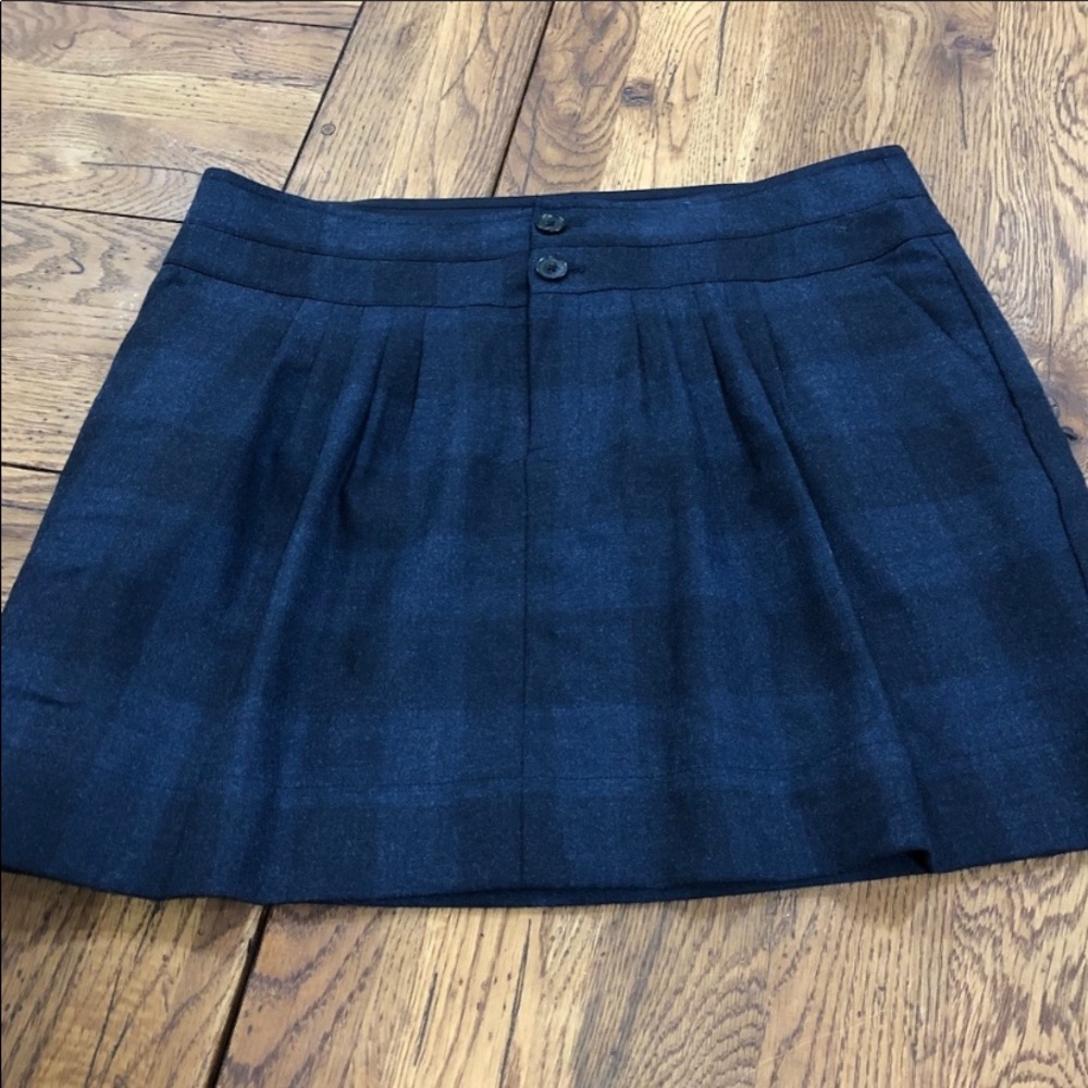GAP Wool Plaid Pleated School Girl Skirt